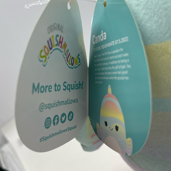 SQUISHMALLOW: ‘Canda’ the Fish Plush/Stuffed Animal. NEW with Tags - Picture 11 of 11